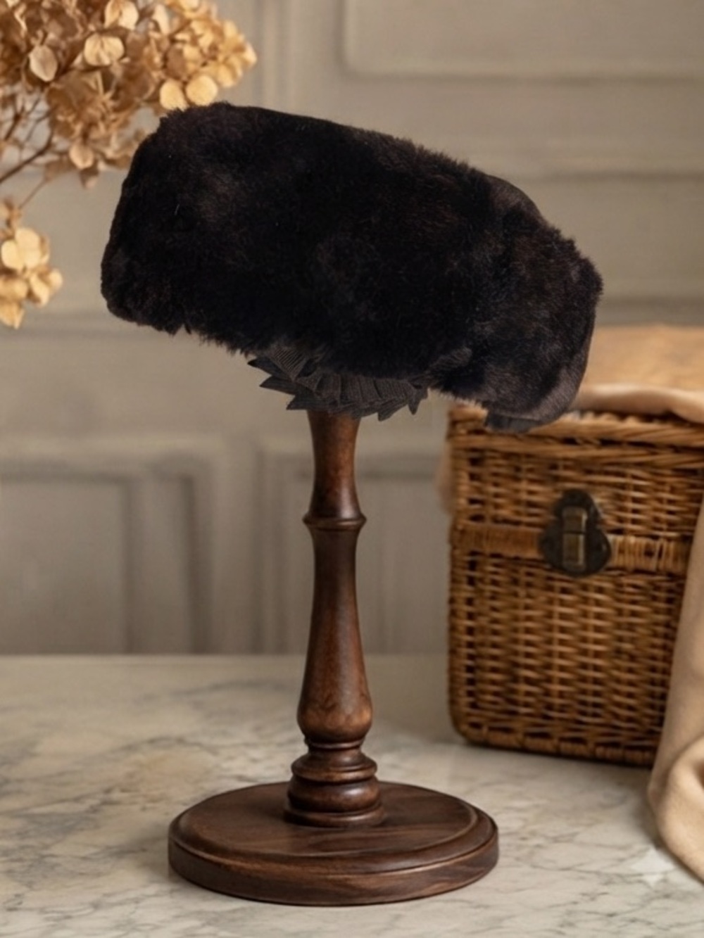 Vintage Parkhurst Black Pillbox Hat